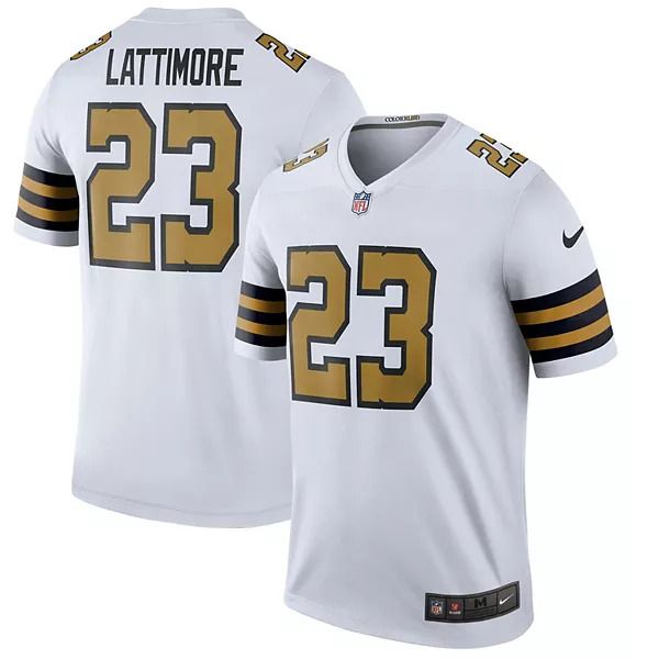 Men New Orleans Saints 23 Marshon Lattimore Nike White Color Rush Legend NFL Jersey